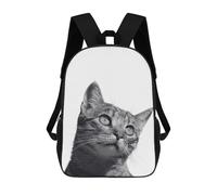 sinyumoney Cat Kitten Animals Mochila Escolar Para Niños Y Niñas, Mochila Informal De Viaje, Mochila De Gran Capacidad Para El Día A Día 17inch