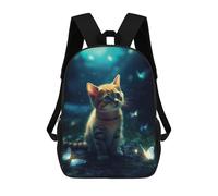 sinyumoney Cat Kitten Butterfly Mochila Para Niños, Adolescentes Y Estudiantes, Mochilas Para Niñas, Mochilas Para Niños Pequeños, Primaria Y Secundaria 17inch