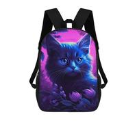 sinyumoney Cat Kitten Purple Sky Mochilas Impresas En 3D Para Niños, Mochila Escolar, Mochila De Moda Para Niños De Primaria Y Secundaria 17inch