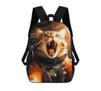 sinyumoney Cat Lost in Space Mochila Infantil, Mochila Escolar De Gran Capacidad Para Estudiantes, Mochila Para Libros, Mochila Para Niños, Niñas, Adultos Y Adolescentes 17inch