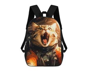 sinyumoney Cat Lost in Space Mochila Infantil, Mochila Escolar De Gran Capacidad Para Estudiantes, Mochila Para Libros, Mochila Para Niños, Niñas, Adultos Y Adolescentes 17inch