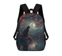 sinyumoney Cat Moon And Stars Mochila Ligera Para La Escuela, Mochila Escolar, Mochila Para La Universidad Para Niñas Y Adolescentes 17inch