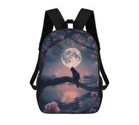sinyumoney Cat Moon Mochilas Escolares Resistentes Al Agua Mochila Escolar De Negocios - Perfecta Para Viajes, Trabajo Y Uso Diario 17inch