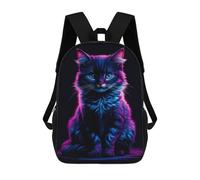 sinyumoney Cat Neon Mochila Escolar Impermeable Para Ordenador Portátil Para Adolescentes, Chicas, Chicos, Mujeres Y Hombres 17inch