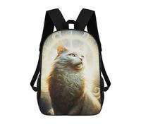 sinyumoney Cat of Power Surrounded Mochilas Para Niños, Mochilas Escolares Personalizadas En 3D Para Niños Y Niñas, Mochilas Escolares Grandes, Mochilas Informales Para El Día A Día 17inch