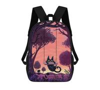 sinyumoney Cat on The Swing Mochila Escolar/de Negocios, Resistente, Para Portátil, Para La Escuela/trabajo/viajes 17inch