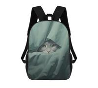 sinyumoney Cat Peeking Animal Art Mochila Escolar Mochila Para Niños Impresa En 3D Mochilas Infantiles Para Niños Y Niñas Mochilas Escolares Mochilas De Viaje Para Niños 17inch