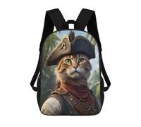sinyumoney Cat Pirates Funny Mochilas Para Niños Mochila Escolar De Moda Mochila Escolar Impresa En 3D Para Niños Estudiantes De Primaria Y Secundaria 17inch