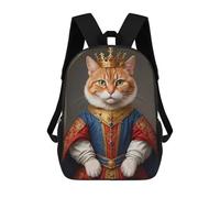 sinyumoney Cat Prince Mochila Escolar Informal Para El Día A Día, Ideal Para El Trabajo, El Colegio, El Camping, Las Aventuras Al Aire Libre Y Los Viajes Diarios 17inch