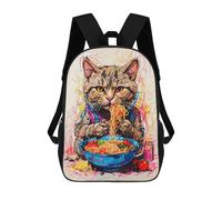 sinyumoney Cat Ramen Japan Mochilas Impresas En 3D Para Niños, Mochila Escolar, Mochila De Moda Para Niños De Primaria Y Secundaria 17inch