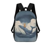 sinyumoney Cat Riding A Whale Mochilas Infantiles Mochila Escolar Mochila Impresa En 3D Para Niños Mochilas De Viaje Bolsas Para Libros Mochila Escolar Para Niños 17inch