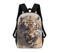 Sinyumoney Cat Smoking Mochila Escolar para Adolescentes, Impreso 3D, Ajustable, Con Bolsillos De Moda Para Niños, Niños, Niñas Estudiantes Y Adolescentes, Angry Tiger, 17"