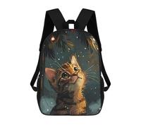 sinyumoney Cat Under Christmas Tree Mochila Escolar Resistente Al Agua, Mochila De Viaje, Bolsa Para Computadora Para Niñas, Niños Y Adolescentes 17inch