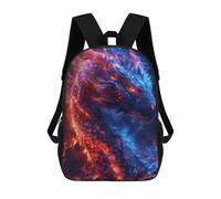 sinyumoney Cat Walking in Grass Mochila Escolar, Mochila Escolar Impreso 3D Mochila Portátil Para Niños Y Niñas Para Niños/Estudiantes/Adultos, Fiery Blue Dragon, 17"