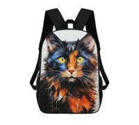 sinyumoney Cat Watercolor Art Mochilas Impresas En 3D Para Niños, Mochila Escolar, Mochila Informal Para Exteriores, Mochila Informal De Moda Para Niños, Lindas Bolsas De Viaje 17inch
