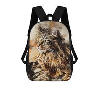 sinyumoney Cat Watercolort Art Mochila Escolar Infantil Impresa En 3D Mochila De Viaje De Alta Capacidad Bolsas Para Libros Mochila Infantil 17inch