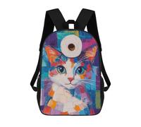 sinyumoney Cat with Toilet Paper Hat Mochilas Impresas En 3D Para Niños, Mochila Escolar, Mochila Informal Para Exteriores, Mochila Informal De Moda Para Niños, Lindas Bolsas De Viaje 17inch