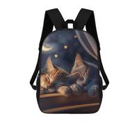 sinyumoney Cats in Moonlight V2 Mochila Escolar Resistente Al Agua - Perfecta Para Viajes, Trabajo Y Uso Diario 17inch