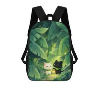 sinyumoney Cats in The Jungle Illustration Mochila De Trabajo Para Portátil, Mochila Para Hombres, Mujeres Y Adolescentes 17inch