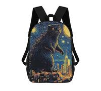 sinyumoney Catzilla Starry Night Mochilas Infantiles Mochila Escolar Mochila Impresa En 3D Para Niños Mochilas De Viaje Bolsas Para Libros Mochila Escolar Para Niños 17inch