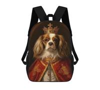 sinyumoney Cavalier Dog The Pope Mochila Escolar Grande Y Ligera, Mochila Informal Para El Campus, Actividades Al Aire Libre, Viajes Y Deportes 17inch