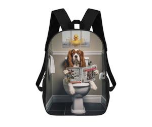sinyumoney Cavalier King Charles Mochila Escolar Infantil Impresa En 3D Para Niños, Mochilas De Viaje De Alta Capacidad, Bolsas Para Libros, Mochila Escolar Infantil 17inch