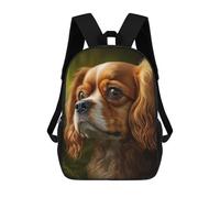 sinyumoney Cavalier King Charles Spaniel Portrait Mochila Escolar Mochilas Escolares Para Niñas Y Niños Mochila Con Bolsillo Mochila Escolar De Moda Para Niños 17inch