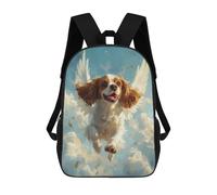 sinyumoney Cavalier King Charles Spaniel with Angel Wings Pet Memorial Gift Mochilas Para Niños Mochila Escolar Mochila Escolar Impresa En 3D Para Niños Estudiantes De Primaria Y Secundaria 17inch