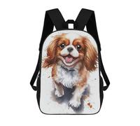 sinyumoney Cavalier King Cute Mochilas Para Niños Mochila Escolar De Moda Mochila Escolar Impresa En 3D Para Niños Estudiantes De Primaria Y Secundaria 17inch