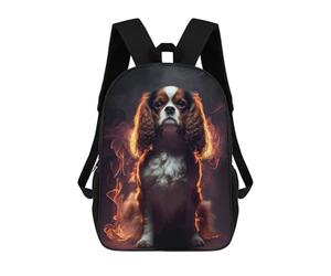 sinyumoney Cavalier King Fire Mochilas Escolares Mochilas Escolares De Secundaria Mochila Informal Para Acampar Aventuras Al Aire Libre Y Viajes Diarios 17inch