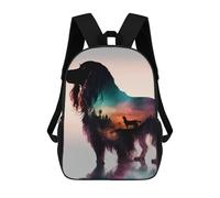 sinyumoney Cavalier King Retro Mochila Impresa En 3D Para Niños, Mochila Escolar, Mochilas De Viaje Para Niños, Bolsas De Libros De Alta Capacidad, Mochila Infantil 17inch