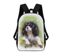 sinyumoney Cavalier Puppy Watercolor Mochilas Infantiles Impresas En 3D, Mochilas De Moda Informales, Mochilas De Viaje Bonitas, Mochilas Informales Para Exteriores Para Niños Y Niñas 17inch