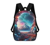 sinyumoney Cave with A Cosmic View Mochila Escolar Infantil, Mochilas Impresas En 3D, Mochilas Escolares De Moda Para Niños De Primaria Y Secundaria 17inch