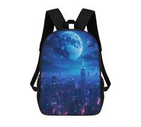 sinyumoney Celestial Cityscape Mochilas De Moda Impresas En 3D 17inch Mochila Escolar Informal Para Niños De Primaria Y Secundaria
