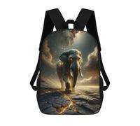 sinyumoney Celestial Elephant on Cracked Earth Mochila Escolar De Moda Para Estudiantes, Adecuada Para Niños Y Niñas, Mochila Informal Para Viajes Al Aire Libre, Esencial Para El Día A Día 17inch