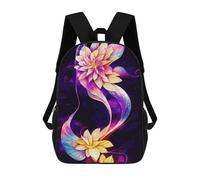 sinyumoney Celestial Flower Wall Art Mochilas Infantiles Impresas En 3D De 17 Pulgadas. Mochila Escolar Informal Impresa En 3D Para Niños De Primaria Y Secundaria.