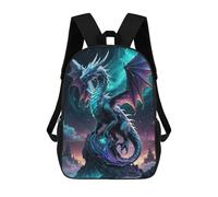 sinyumoney Celestial Ice Dragon Perched on Astral Peak Mochila Escolar Infantil Impresa En 3D Para Niños, Mochila De Viaje De Alta Capacidad, Bolsas Para Libros, Mochila Escolar Infantil 17inch
