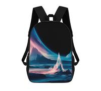 sinyumoney Celestial Ice Peaks Mochila Escolar, Mochila Infantil Para Niños Y Adolescentes, Regalos, Mochilas De Día Con Impresión 3D, Mochila Escolar, Mochila Para Libros 17inch