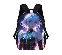sinyumoney Celestial Neon Angel in Futuristic Nightscape Mochila Escolar De Moda, Mochila Para Material Escolar, Mochila Impermeable Informal Para Hombres/mujeres 17inch