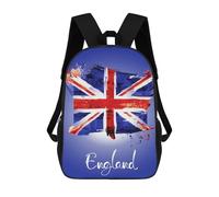 Sinyumoney Celestial Realms Mochila Niño, Mochila Impresa 3D Para Niños Y Adolescentes, Bandera de Inglaterra, 17"