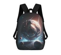 Sinyumoney Celestial Realms Mochila Niño, Mochila Impresa 3D Para Niños Y Adolescentes, Mechanic Alien Planet, 17"