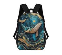 sinyumoney Celestial Sea Kintsugi Art Mochila Escolar Para Niños Con Impresión 3D, Mochila Moderna Para Niños Y Niñas, Mochila Informal Para Estudiantes. 17inch