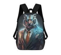 sinyumoney CEO Tiger In Suit Mochila Ronaldo, Mochila Infantil, Mochila Escolar Para Estudiantes, Mochila Para Libros, Mochila Escolar Impresa En 3D Para Niños Y Niñas, 17inch