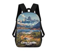 sinyumoney Cerro Castillo National Park Chile Mochila Escolar Infantil Impresa En 3D, Mochila Informal De Moda Para Niños, Mochila De Viaje De Alta Capacidad Para Libros Para Niños 17inch