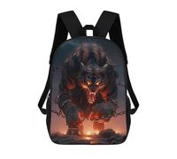 sinyumoney Chained Tiger Epic Fantasy Artwork Mochila Escolar Infantil De 17 Pulgadas, Mochila Escolar Impresa En 3D Para Niños De Primaria Y Secundaria