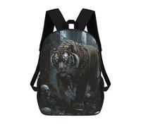 sinyumoney Chained Tiger in Ruins Mochilas Para Niños Mochila Escolar Mochila Escolar Impresa En 3D Para Niños Estudiantes De Primaria Y Secundaria 17inch