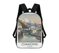 sinyumoney Chamonix France Alps Travel Mochilas Infantiles Impresas En 3D De 17 Pulgadas. Mochila Escolar Informal Impresa En 3D Para Niños De Primaria Y Secundaria.