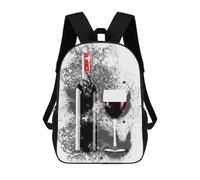 sinyumoney Champagne Wine Bottle Glas Mochila Escolar Para Niñas Mochila Impermeable Mochila Informal De Día Mochila Ligera Para Niño Y Niña Mochila Escolar 17inch