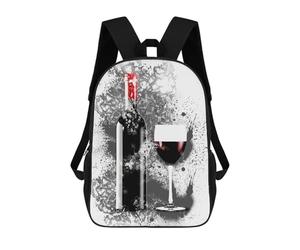 sinyumoney Champagne Wine Bottle Glas Mochila Escolar Para Niñas Mochila Impermeable Mochila Informal De Día Mochila Ligera Para Niño Y Niña Mochila Escolar 17inch