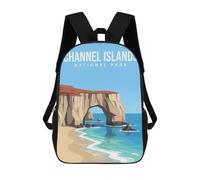 sinyumoney Channel Islands National Park Mochilas Infantiles Impresas En 3D, Mochilas De Moda Informales, Mochilas De Viaje Bonitas, Mochilas Informales Para Exteriores Para Niños Y Niñas 17inch